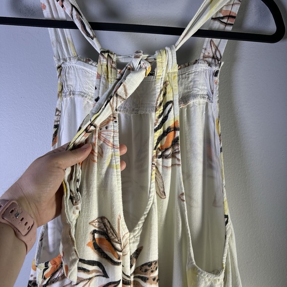 Free People Size Medium Anita High Low Maxi Dress Boho Festival Ruffle Tiered - Picture 10 of 13